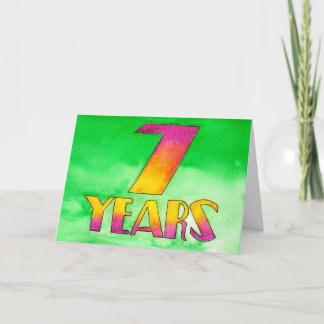 Cartão 7 Years Sobriety Birthday / Anniversary Card