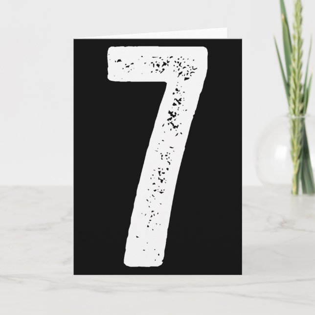 Cartão 7th Birthday 7 Years Uniform Srts Team Jersey Numb (Frente)