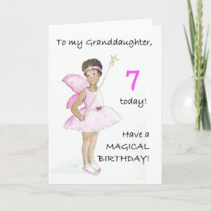 Cartão 7th Birthday Card for a Granddaughter