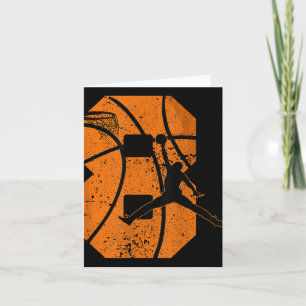 Cartão 8º Aniversário de Basquete 7 Anos de Festa 8 anos 