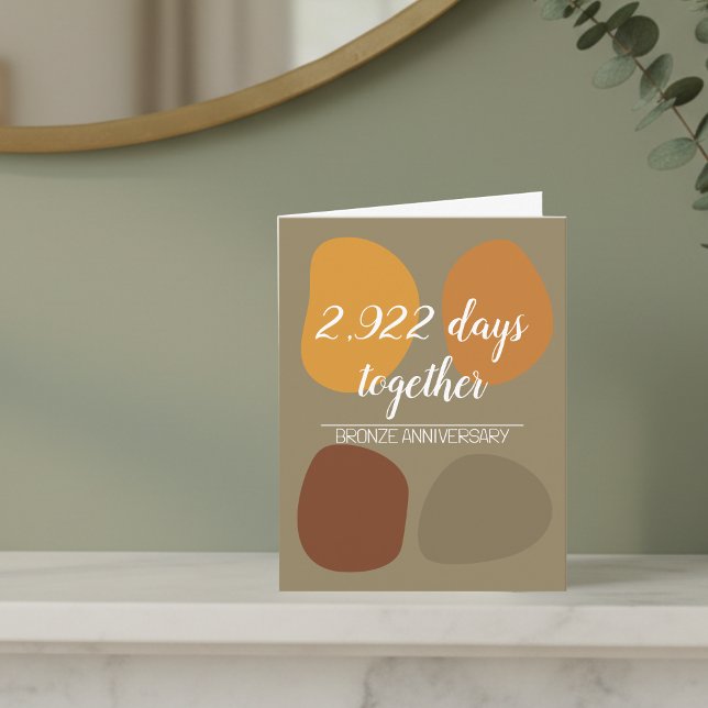 Cartão 8º aniversário do casamento moderno (Criador carregado)