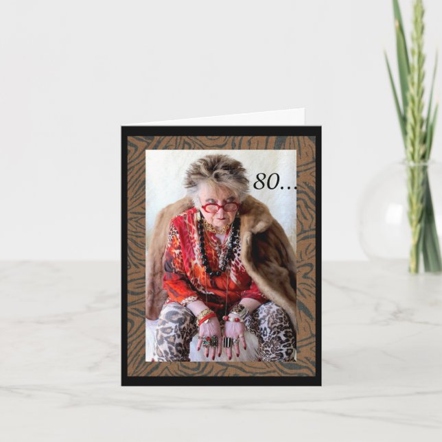 Cartão 80 anos engraçados (Frente)