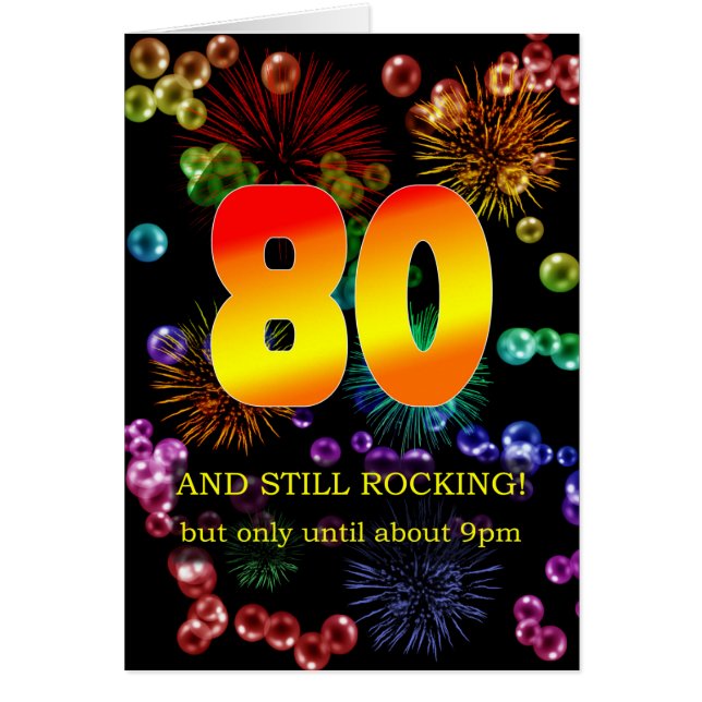 Cartão 80 Birthday Ainda Está Atropelando (Frente)