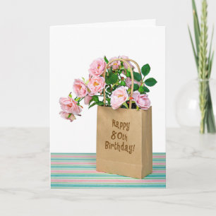 Cartão 80 Birthday Bag