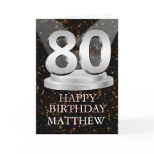 80 Birthday Spotlight Adicionar Uma Placa De Nome