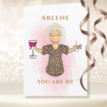 80 e Fabuloso Desenho Animado de Aniversário de 80