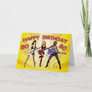 Cartão 80 Rockin faz aniversário com uma banda