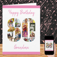 80th Birthday Number 80 Photo Collage Big Custom