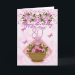Cartão 80th Birthday Special Lady, Roses And Flowers - 80<br><div class="desc">80th Birthday Special Lady,  Roses And Flowers - 80th Birthday</div>