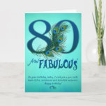 Cartão 80th Birthday template Cards<br><div class="desc">Join me at Google  Circles</div>