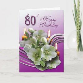 Cartão 80th Happy Birthday Card
