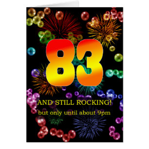 Cartão 83º Aniversário Ainda Fogando