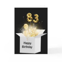 83.º Balões de Aniversário na Caixa Branca