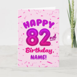 Cartão 83rd Balloon Number Custom Name Birthday Card