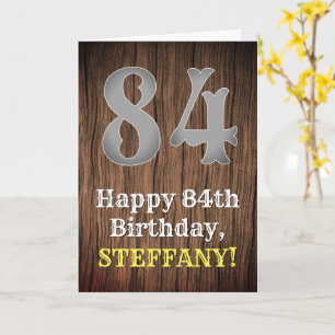 Cartão 84.o Aniversário: Country Western Inspirou Olhar,