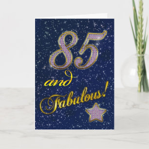 Cartão 85º aniversário para alguém Fabuloso