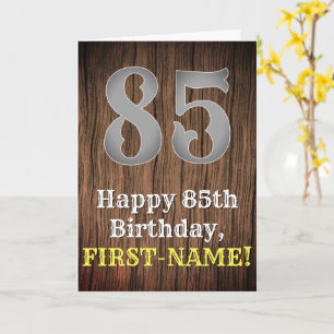 Cartão 85.o aniversário: Country Western Inspirou Olhar,
