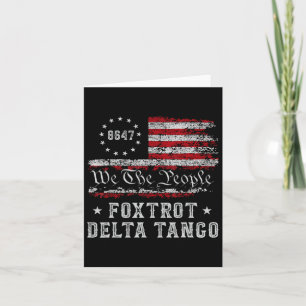 Cartão 8647 Anti Trump Foxtrots Deltas Tangos Impeach 47