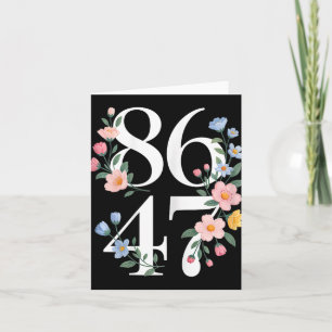 Cartão 8647 Flor Anti-Trump Floral Boho Vintage