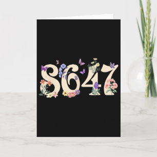 Cartão 8647 Sutil Anti Trump 86 47 Floral Estilo Boho 3