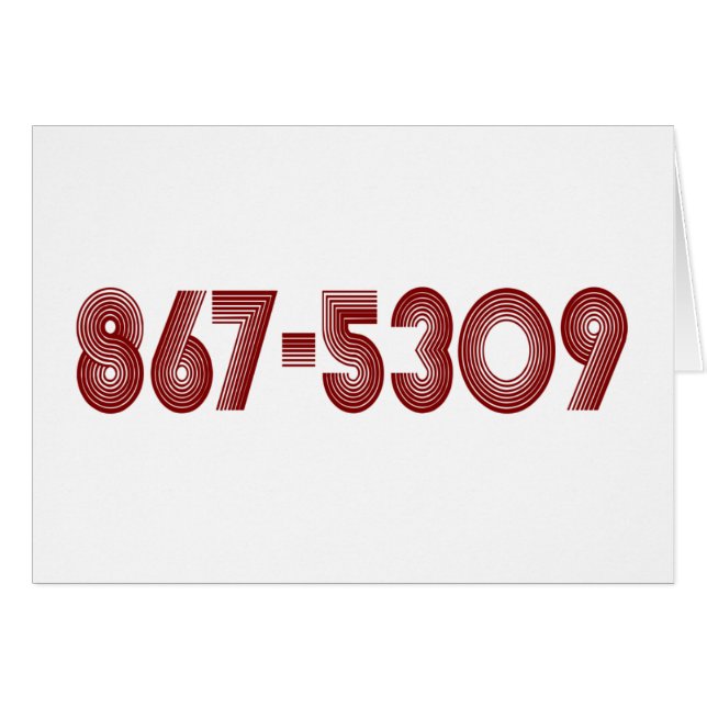 CARTÃO 867-5309 (Frente Horizontal)