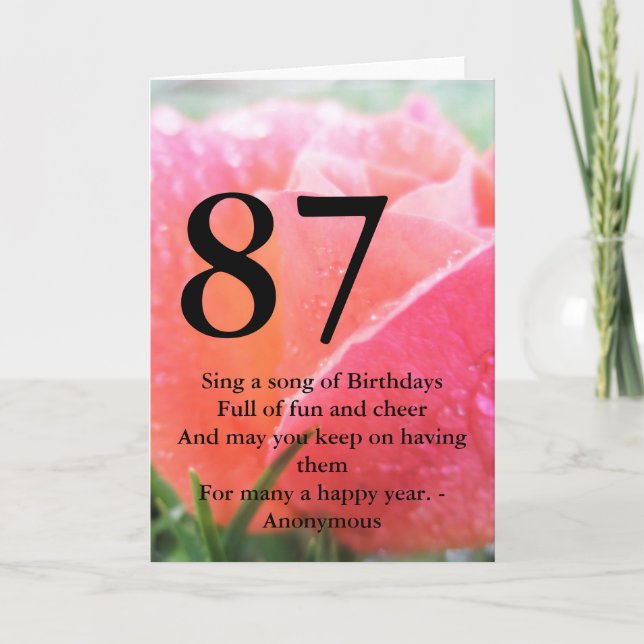 Cartão 87º Aniversário (Frente)