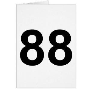 Cartão 88 - número oitenta e oito