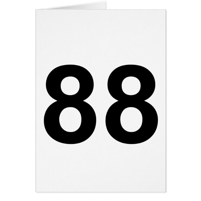 Cartão 88 - número oitenta e oito (Frente)