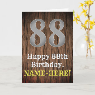 Cartão 88.o Aniversário: Country Western Inspirou Olhar,