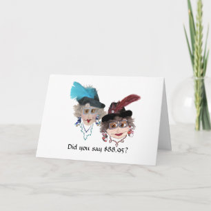 Cartão 89º aniversário humorístico para a mulher