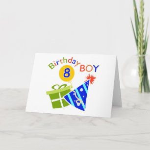 Cartão 8.º Aniversário - Aniversário