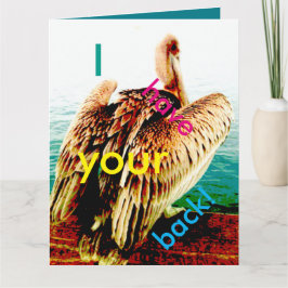 Cartão 8 1/2" X 11" customizable greeting card, pelican
