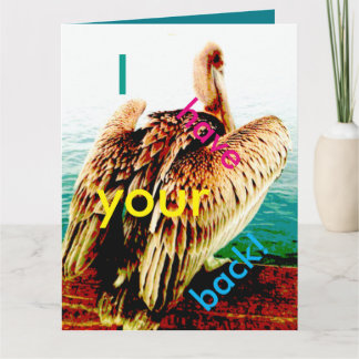 Cartão 8 1/2" X 11" customizable greeting card, pelican