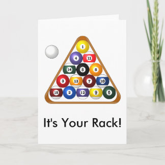 Cartão 8-ball Rack greeting card