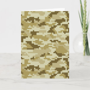Cartão 8 Bit Pixel Digital Desert Camouflage / Camo