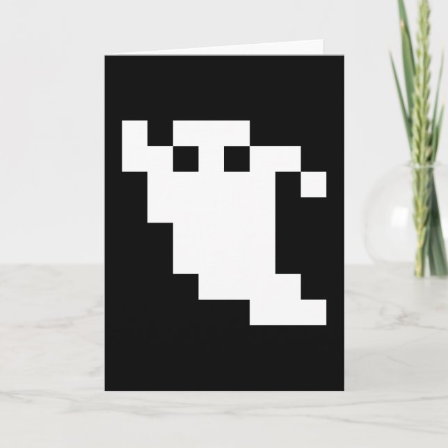 Cartão 8 Bit Pixel Ghost (Frente)