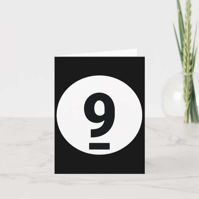 Cartão 8 Piscina Ball 9 Billiards Figurume Halloween Mães (Frente)