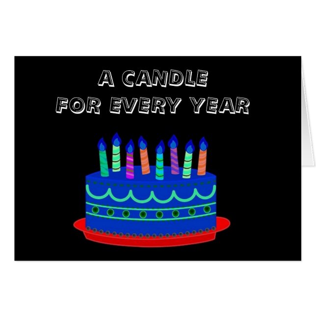 CARTÃO * 8* VELAS NESTE BOLO PARA ESPECIAL *8* ANOS DE ID (Frente Horizontal)