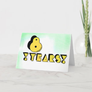 Cartão 8 Years Sobriety Birthday / Anniversary Card