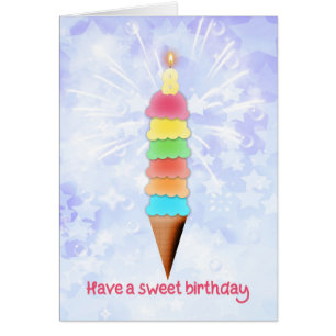 Cartão 8th  Birthday Giant Ice Cream