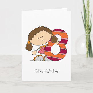 Cartão 8th Birthday - Greetings Card - Girl