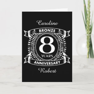 Cartão 8TH wedding anniversary bronze
