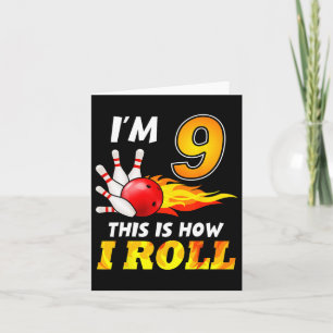 Cartão 9ª Boliche De Aniversário É Assim Que Eu Rolo 9 An
