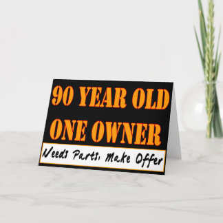 Cartão 90 Anos, Um Proprietário - Precisa De Peças, Ofere