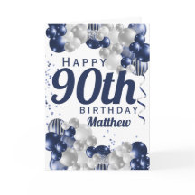 90 Birthday Marinho Balões