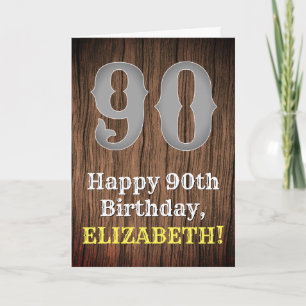 Cartão 90 Birthday: País Inpirado Olhar, Nome