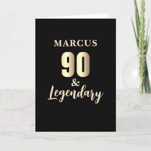 Cartão 90 & Legendário Ouro Aniversário de 90 anos
