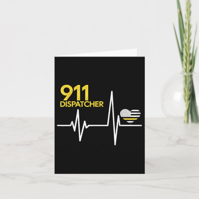 Cartão 911 Polícia de Pulsação Thin Flag (Frente)