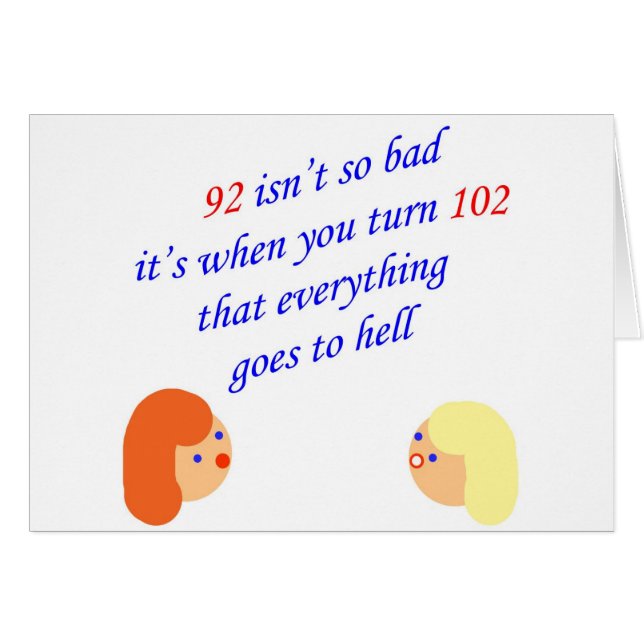 Cartão 92 não são tão maus (Frente Horizontal)