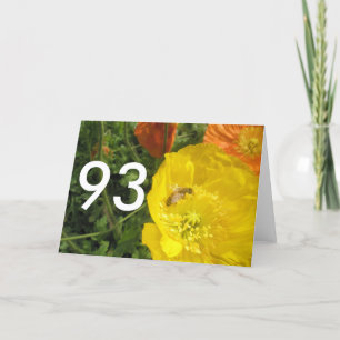 Cartão 93º Aniversário Flores Brilhantes